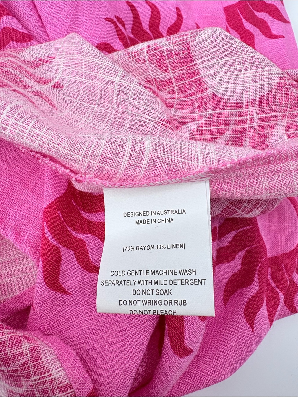 Anthropologie Paper Heart Pink Red Sun Linen Blend Maxi Dress - Picture 9 of 9